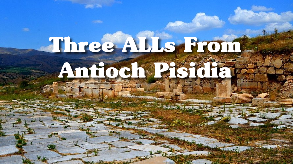 Three ALLs from Antioch Pisidia